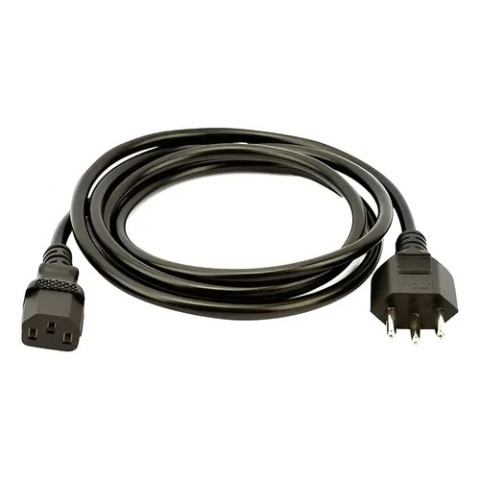 Cabo de Força Tripolar CF100 Preto Lotus 1m 10A 250V