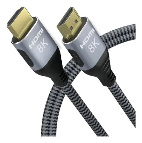 Cabo HDMI  2.1 8K 60Hz 4K 120Hz com Suporte HDR e ARC 48Gbps